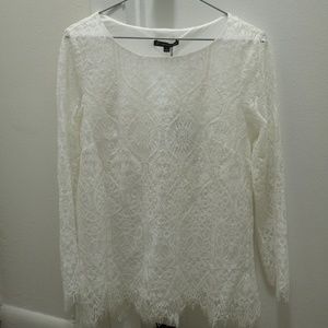 3/4 sleeve lace with eyelash bouse